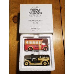 "Transport" Set of 2 #5983-8 Heritage Village Collection -Retired-